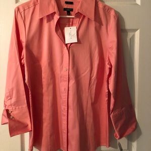Peach button up shirt:SALE